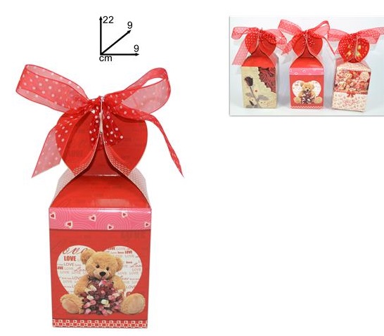 SCATOLA REGALO CON NASTRINO SAN VALENTINO - Jolly Toys - Addobbi ed  articoli per feste ed eventi