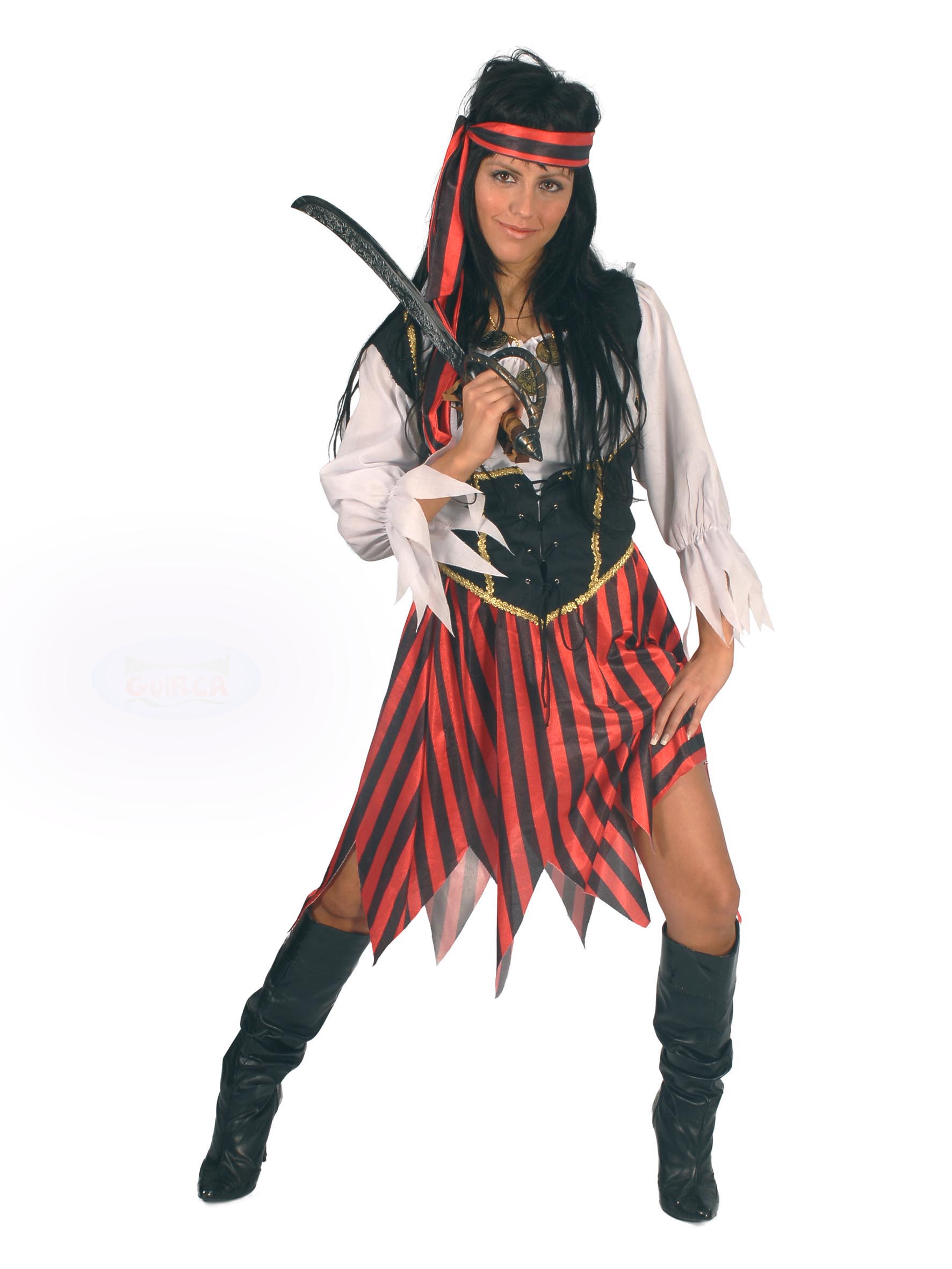 Costume di pirata donna bucaniere