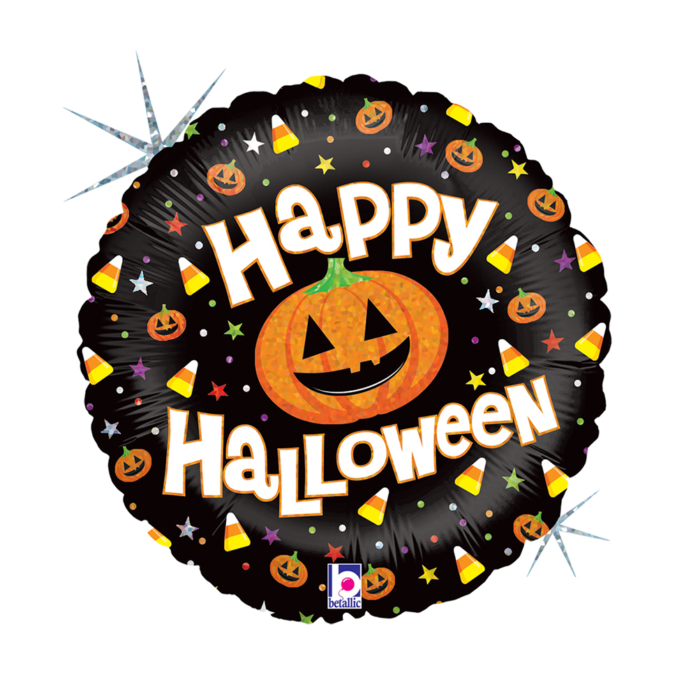 PALLONE HAPPY HALLOWEEN OLOGRAFICO CM 45/18