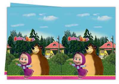 Tovaglia plastica 120cmx180cm Masha e Orso